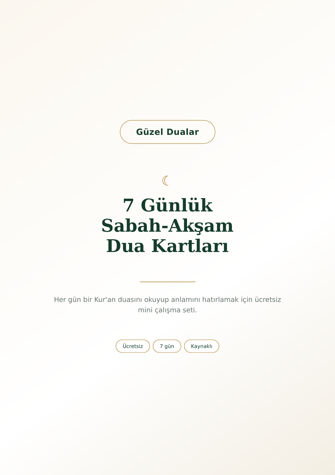 7 Günlük Sabah-Akşam Dua Kartları PDF ön izlemesi