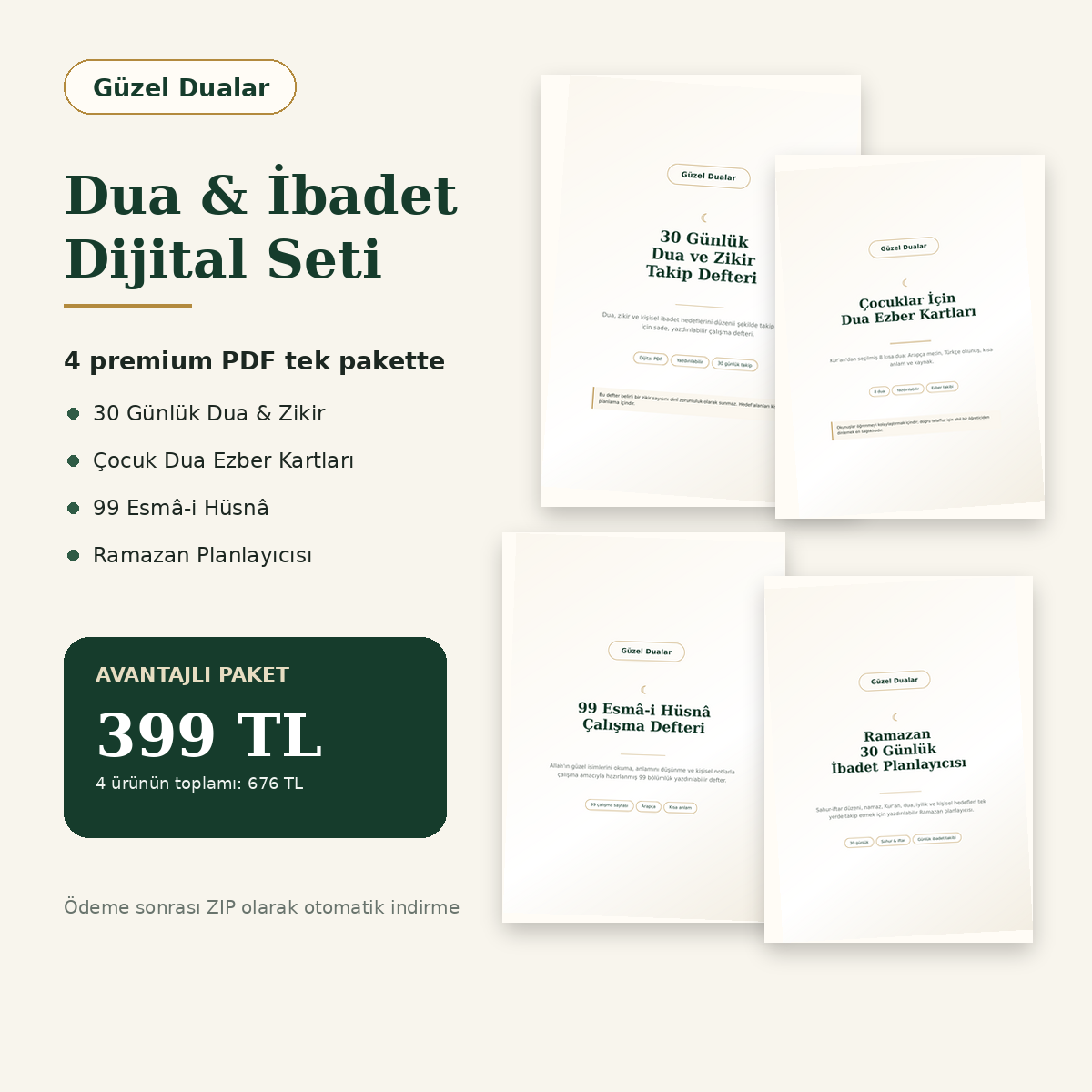 Dua & İbadet Dijital Seti ürün görseli