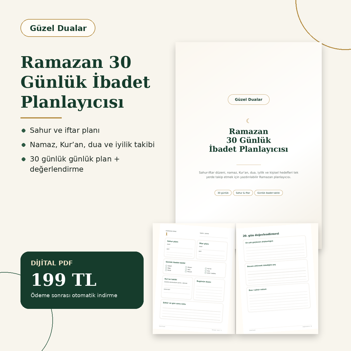 Ramazan 30 Günlük İbadet Planlayıcısı kapak görseli